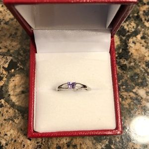 STERLING SILVER SYN AMETHYST RINGS SIZE 4 32 NWT